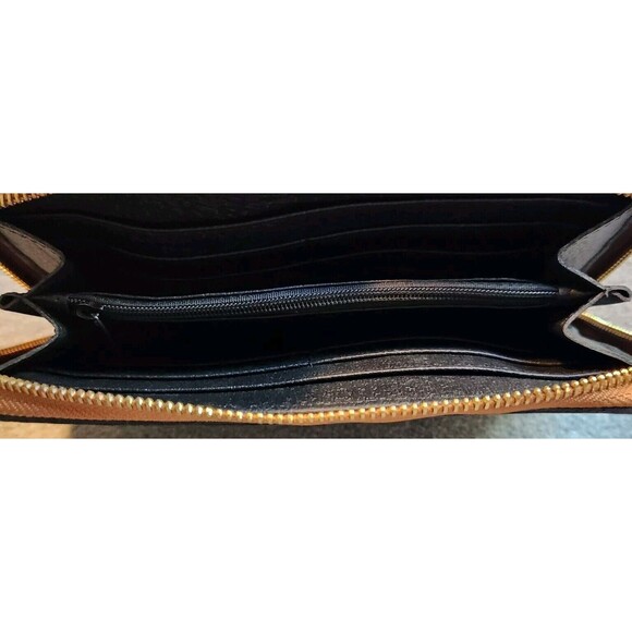 M&R Genuine Leather Moda in Pelle  Ostrich Pattern Tote Shoulder Bag and Wallet - Picture 10 of 11